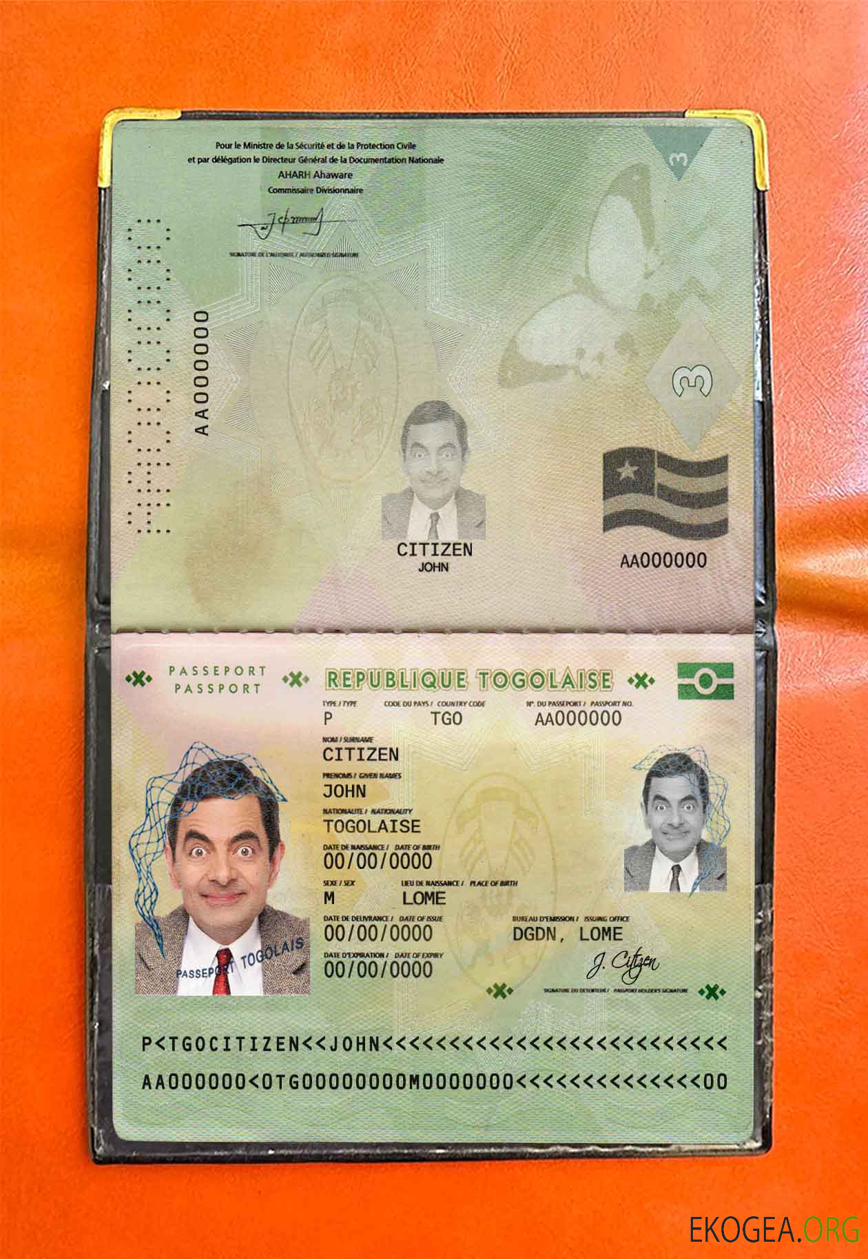 Look photo de passeport togolais